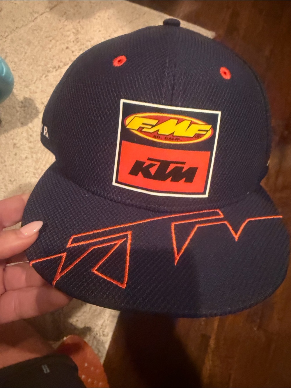 NEW FMF KTM FACTORY RACING Navy Hat with Orange Accents.  9FIFTY ERA SNAPBACK